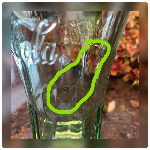 Libbey-Set of Four Green Vintage Coca-Cola Flared Rim Glasses-Very Sturdy!! - Picture 4 of 6